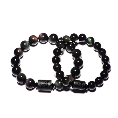 

Obsidian bracelet couple a pair of mens&womens hand strings crystal hand ornaments