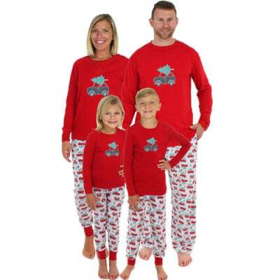 

Xmas Family Matching Pajamas Set Adult Women Baby Kids Car Sleepwear Nightwear