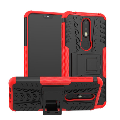 

Goowiiz Phone Case For Nokia X5X65 20186 20183171 Armor Tire Texture Rugged Protection PCTPU Full Protection