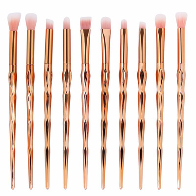 

10 Pcslot Makeup Brushes Set Diamond Eye Shadow Powder Foundation Concealer Blush Lip Cosmetic Make Up Kwasten Sets