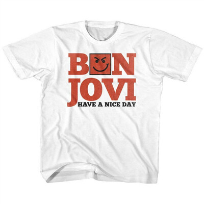 

Bon Jovi Rock Band Have A Nice Day White Toddler Little Boys T-Shirt Tee