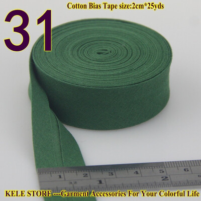 

Cotton bias tape bias binding fold tape size 20mm2cm 34" 25yds various color solid color DIY handmade sewing material