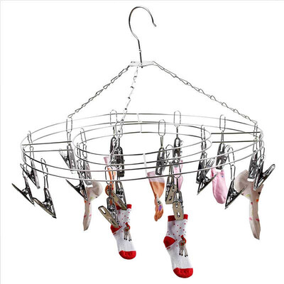 

Mercures stainless steel round drying rack 20 clips flat clip
