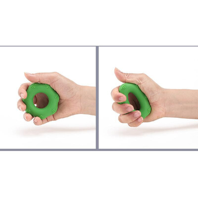 

Silica Gel Portable Muscle Power Training Silicone Grip Ring Exerciser Strength Finger Hands Grip Fitness Equipement Black