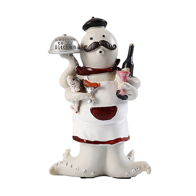 

UpperX Trumpet octopus Aquatic creatures chef Nordic style cartoon living room decoration fat ornaments Resin crafts creative home