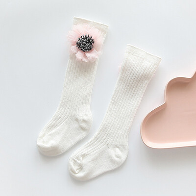 

fashion princess dress socks Baby Girls Long Sock Toddler knee high socks for Girl candy color leg warmer cotton warm boot sock