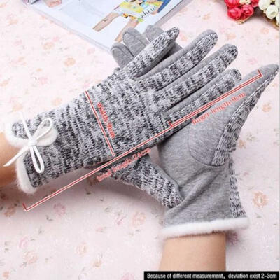 

Women Ladies Winter Warm Thick Fleece Lined Thermal Button Touch Screen Gloves