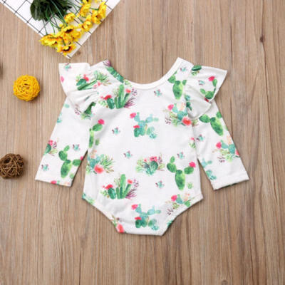 

Newborn Baby Girls Floral Long Sleeve Romper Bodysuit Jumpsuit Clothes Outfit