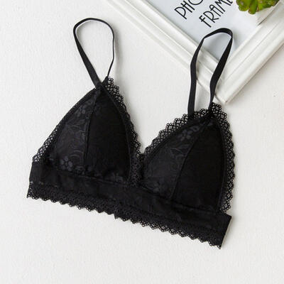 

New Women Push Up Lace Triangle Bralette Bra Brassiere Padded Lingerie Underwear