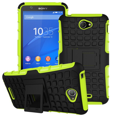 

Fivice Sony E4 Case TPU anti-fall tire pattern back clip bracket phone case