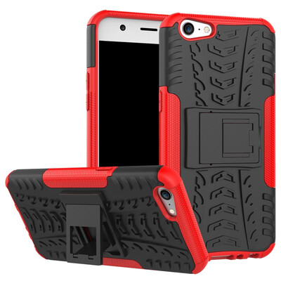 

Fivice OPPO A57A39 Case TPU anti-fall tire pattern back clip bracket phone case