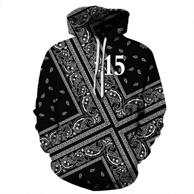 

QYDM-348 Mens Hoodie 3D Printed Women Pullover Sweater