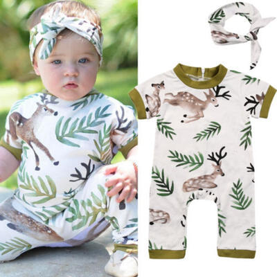 

Newborn Toddler Infant Baby Boy Girl Romper Jumpsuit Bodysuit Clothes Outfit Set