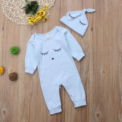 

Infant Newborn Baby Boy Girl Long Jumpsuit Romper Bodysuit Cotton Clothes Outfit