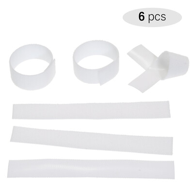 

6PCS Fastener Tape Magic Strap Fixed Belt Strapping Tape Ribbon Fastening Tape Adhesive Sticky Tape