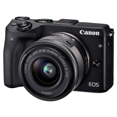 

Canon (Canon) EOS M3 (EF-M 15-45mm F / 3.5-6.3 IS STM) миниатюрный единый компактный и легкий широкий черный комплект