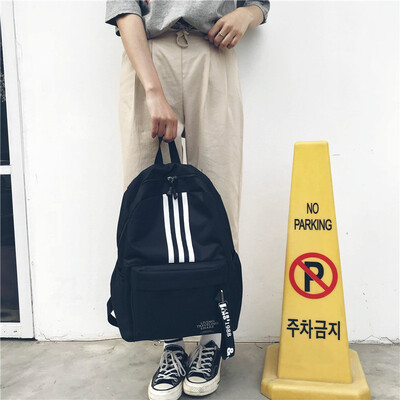 

Canvas Large Capacity Backpack Korean Edition New Pattern Printing Womens Shoulder Bag Travel Shopping Backpack