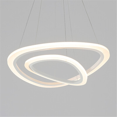 

Baycheer HL487488 Anti-glare Modern Lighting Single Multi Tiered Acrylic Warm Light LED Oval Chandelier