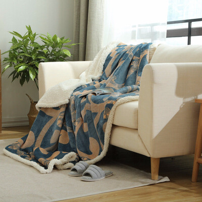 

Autumn And Winter Thickening Printed Lamb Wool Blanket Double Flannel Thermal Coral Blanket Single Double Person Covered Blanket