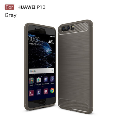 

Fivice Huawei P10 case Luxury brushed carbon fiber TPU soft shell