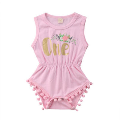 

Casual Toddler Baby Girl Romper Floral Bodysuit Sunsuit Summer Outfits One Piece