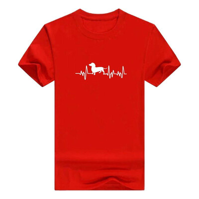 

Dachshund Gifts Dog Lover Heartbeat Weiner Dog Short Sleeve Mens T-Shirt