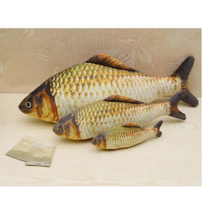 

1PCS Grass Carp Fish Shape Pet Kitten Interactive Cats Chewing Toys Play Fun Toy