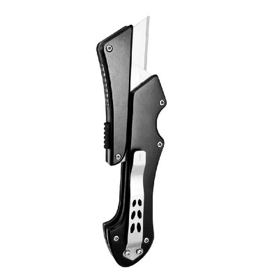 

Anodized Aluminum Handle Sliding Lock Box Cutter Pocket Utility Cutters Red