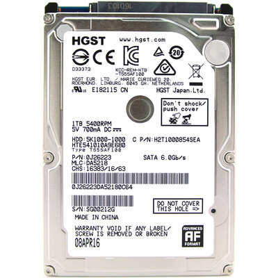 

Yuke (HGST) 1TB 5400 rpm 32M SATA6Gb / s notebook hard drive