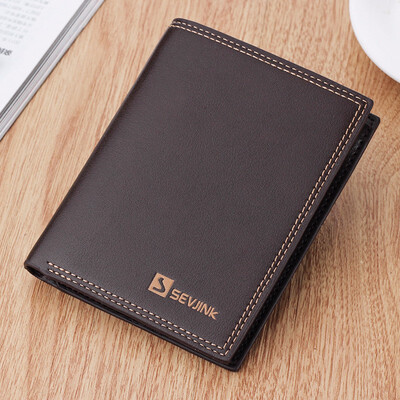 

Wallet male short horizontal vertical soft leather wallet young student high school man wallet business personality crea