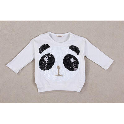 

USA Kids Baby Girls Panda Bat Sleeve TopsStripe Pants 2Pcs Sets Outfits 2-7Y yu