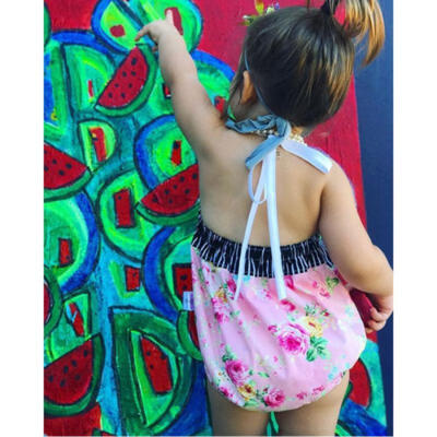 

US Newborn Baby Girl Romper Floral Bodysuit Sunsuit Summer Clothes Outfits 0-24M