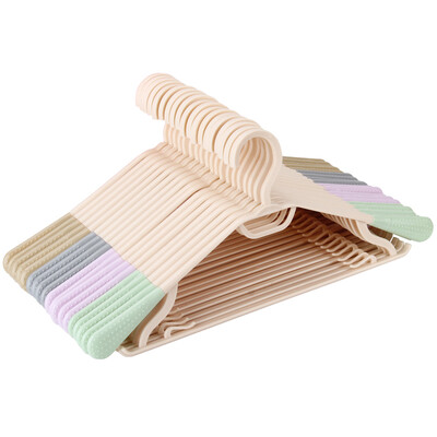 

Additives hangers wide shoulders no trace drying racks slip can coordinate clothes hangers wet&dry plastic drying racks adult children non-slip clothes props 20 Pack four color WG-1270