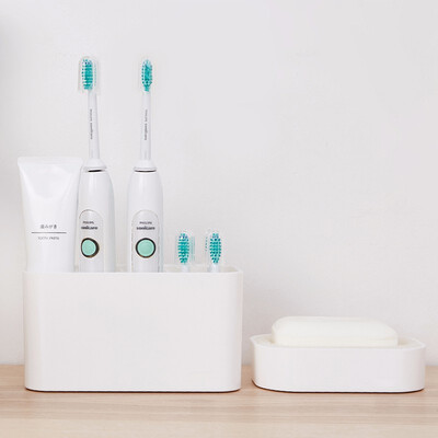 

Toothbrush Holder Storage Box Stick on Wall