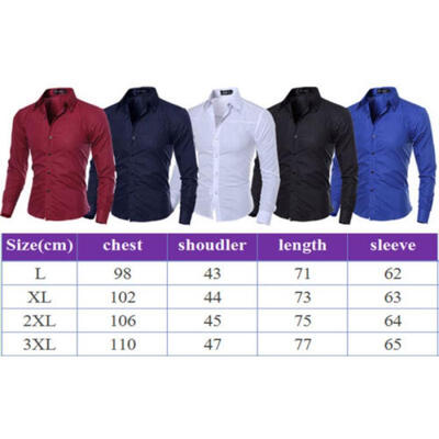 

Fashion Mens Luxury Casual Stylish Slim Fit Long Sleeve Casual Dress Shirts Tops