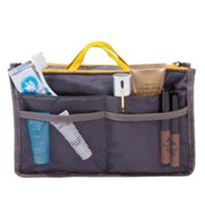 

Organizer Insert Bag Women Nylon Travel Insert Organizer Handbag Purse Large liner Lady Makeup Cosmetic Bag Cheap Female Tote