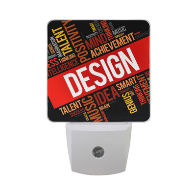 

ALAZA LED Night Light With Smart Dusk To Dawn SensorDESIGN With Word Cloud Plug In Night Light