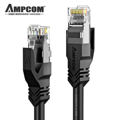 

AMPCOM super five network cable oxygen free copper core network jumper 15 m unshielded cat5e 8 core twisted pair network cable AMC5EBK71615
