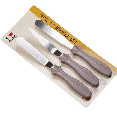 

Jingdong Supermarket Jie Kai Nuo Baking Cake Cream Siper Three-piece Stainless Steel Cream Wiping Knife Baking Tools Set