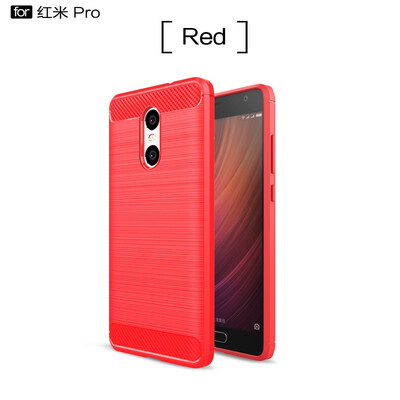 

Fivice Xiaomi Redmi pro case Luxury brushed carbon fiber TPU soft shell