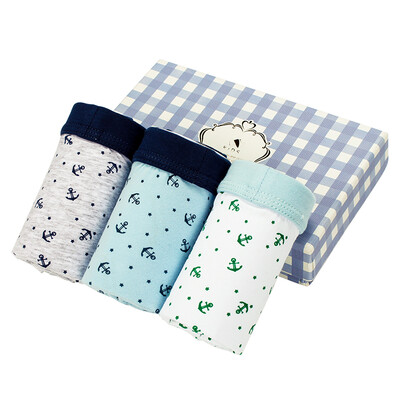 

Red beans (Hodo) boys underwear children's underwear male flat angle 3 boxed class A standard HD6K717 blue and white gray 160/80