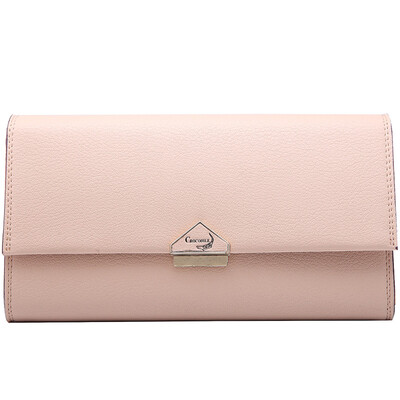 

Crocodile CROCODILE female wallet triple leather long wallet 16677009-10 apricot