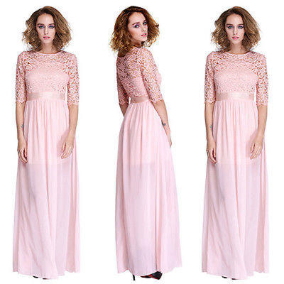 

Lace Bandage Wedding Dress Evening Bridal Party Cocktail Gowns Long Maxi Dress