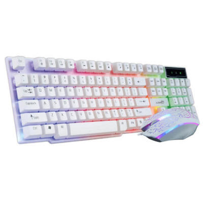 

Professional equipment Rainbow Backlit Wired Gaming Keyboard&Mouse Combo