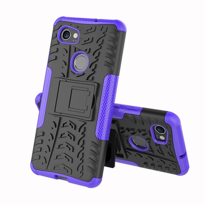 

Fivice Google Pixel 2 XL Case TPU anti-fall tire pattern back clip bracket phone case