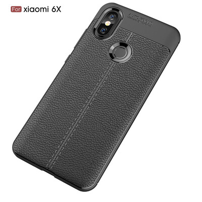 

Fivice Xiaomi 6X case Luxury leather TPU silicone anti-fall soft shell phone case
