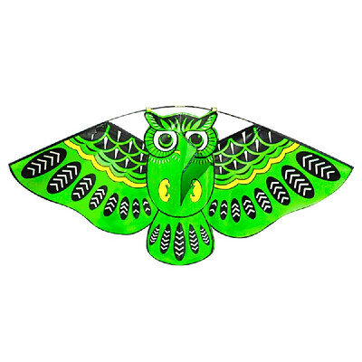 

43 x 20 Inch Colorful Cartoon Owl Flying Kite with Kite Line Outdoor Toy for