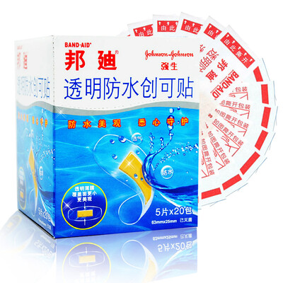 

Bondi transparent waterproof Band-Aid 100 / box 2.5cm * 6.3cm * 5 * 20 bags