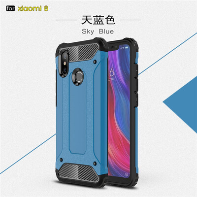 

Fivice Xiaomi MI 8 case Luxury Silicone Diamond Armor PC Hard Shell Phone Case