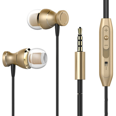 

In-ear earphone magnetic suction wire control with microphone MP3 earphone plug